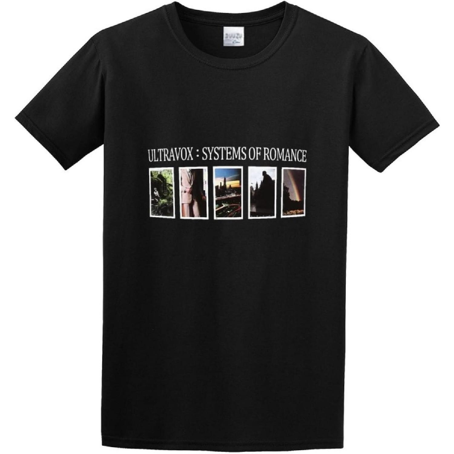 DOO MJUGG Men s Ultravox Systems of Romance Punk Rock T-Shirts Black S