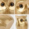 Stylish Modern Art Lucky Owl Resin Figurine (Gold) 1 Piece