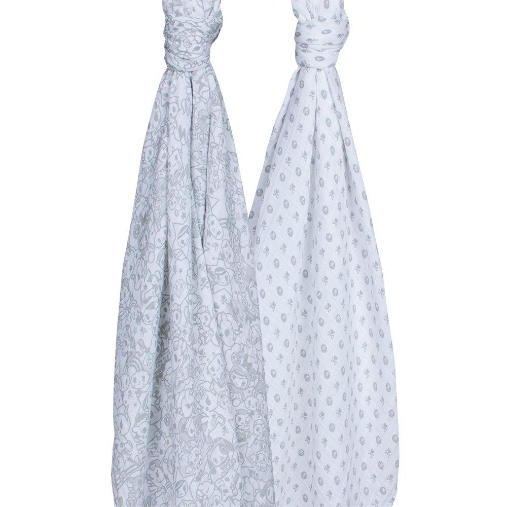 

Bebe au Lait x tokidoki Набор одеял для пеленания, 2 одеяла