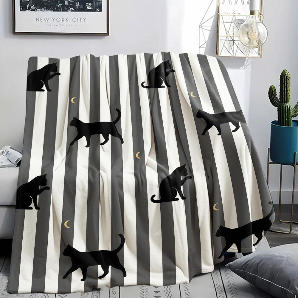 1PC Coffee Lemon Printed Flannel Blanket Suitable For All Seasons for Lunch Break Warmth and Comfort Ideal Gift Gifts