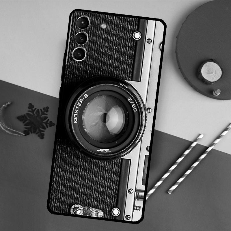 Retro Vintage Camera Phone Case For Samsung Galaxy S26 S24 Ultra S20 S21 S22 S23 S25 Plus S10 S25 FE Back Cover