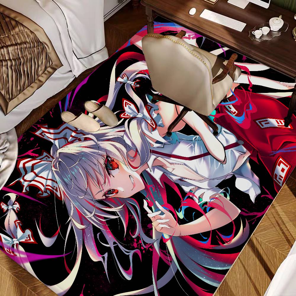 Classic T-Touhou P-Project Game Door Mat Kids Room Bedroom Decoration Balcony Anti-Slip Doormat Living Room Doormat Area Rug