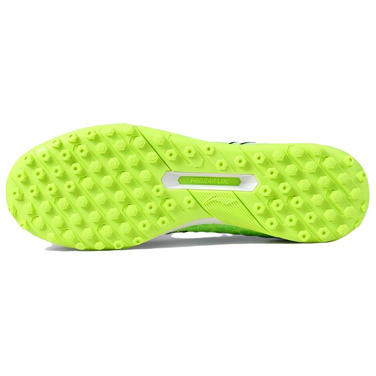 Li Ning Wygodne Proste TF (Gumowe korki) Sztuczna trawa PU Antypoślizgowe Odporne na ścieranie Buty piłkarskie Męskie Buty piłkarskie Zielone ASFU061-2