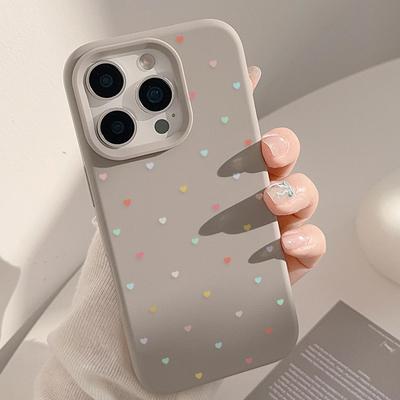 Cover colorata a forma di cuore per telefoni Apple