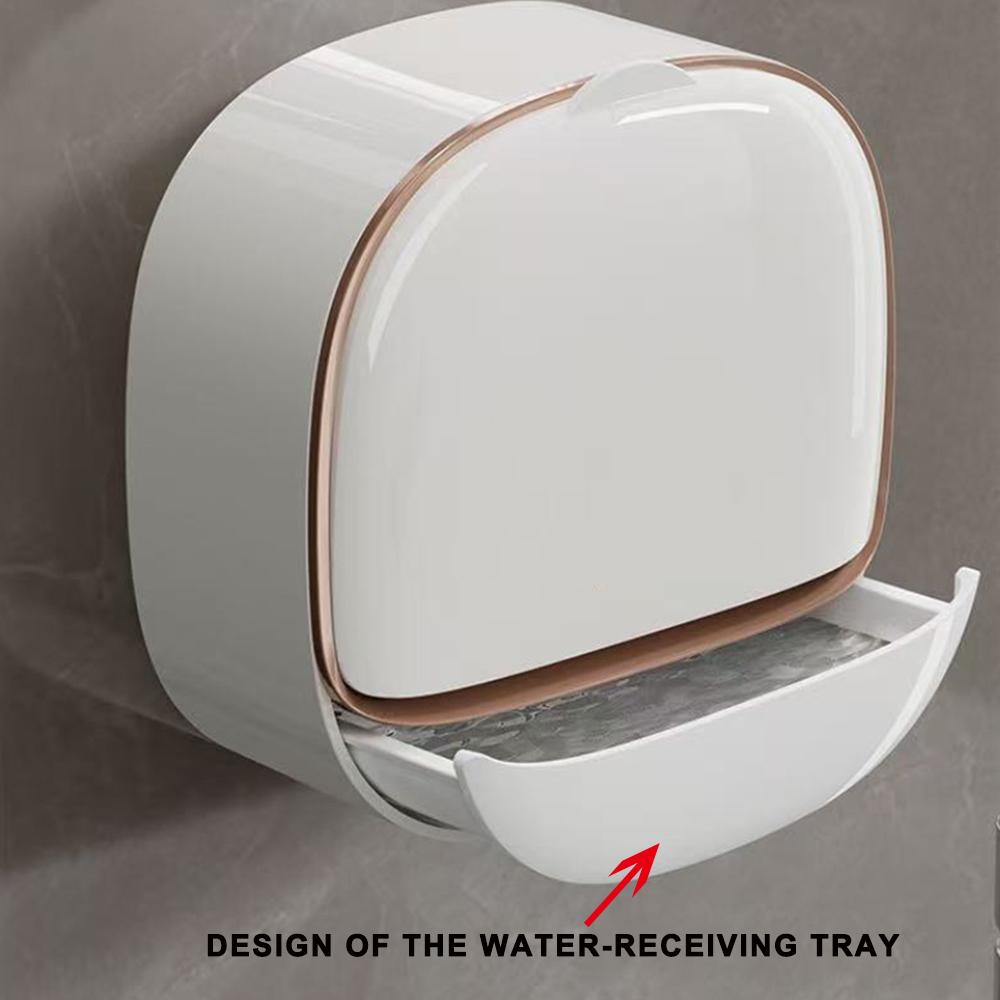 1pcs soap holder box Wall Mounted Soap Dispenser with Lid Hassle-Free No Drilling Drain Rack, Space-Saving Storage box for Modern Bathrooms