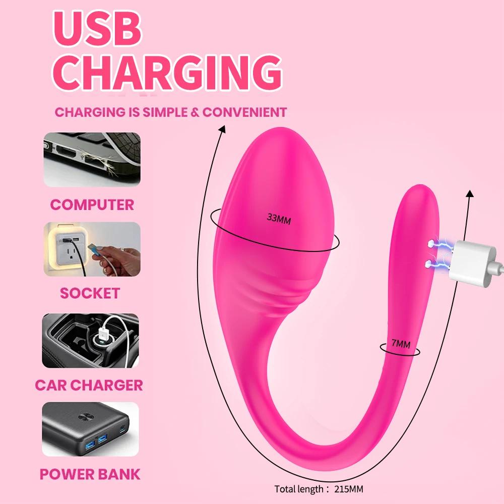 Wireless Bluetooth G Spot Dildo Vibrator for Women APP Remote Control Wear Vibrating Egg Clit Female Panties Sex Toys for Adults