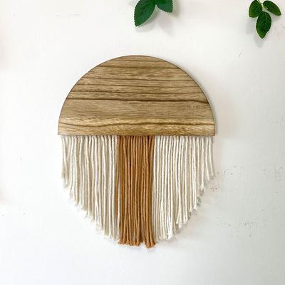 Țesut Manual Macrame Semirotund Panou Agățat de Perete Tapiserie Stil Nordic Pentru Decor Living Decor Dormitor Fundal