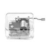 18 νότες Clear Acrylic Music Box Hand Crank DIY Mechanical Music Box Κλασικά μουσικά στολίδια DIY