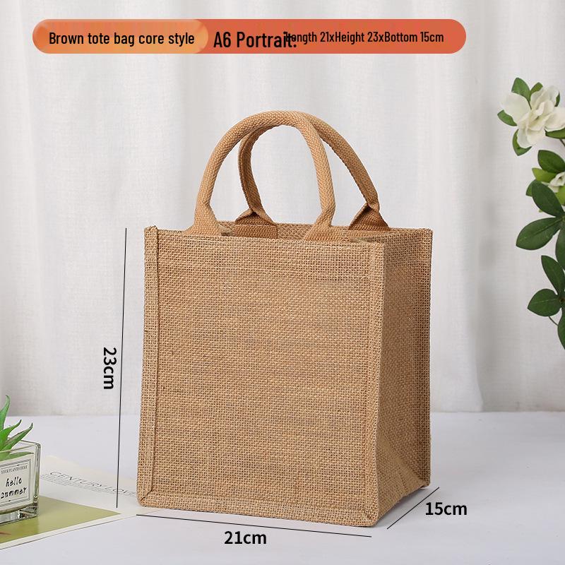 In-Stock Muji-Inspired Plain Linen Tote Bag - DIY Hand-Painted Souvenir & Shopping Jute Bag