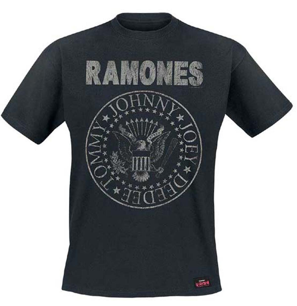 Ramones Seal Hey I Official Mens T-Shirt- S