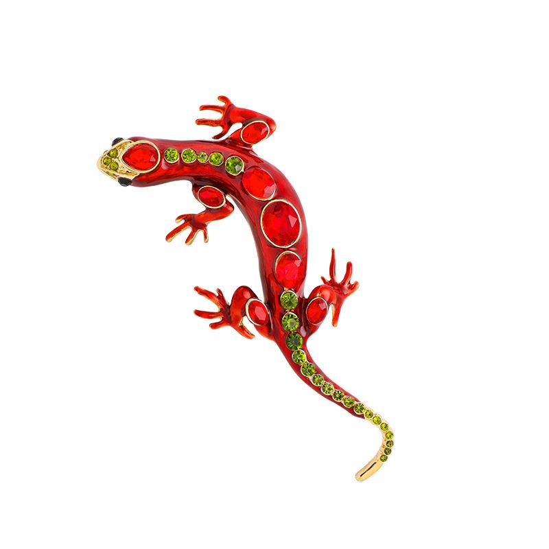 Elegant Crystal Lizard Brooch: Versatile Rhinestone Gecko Pin for Women's Fashion