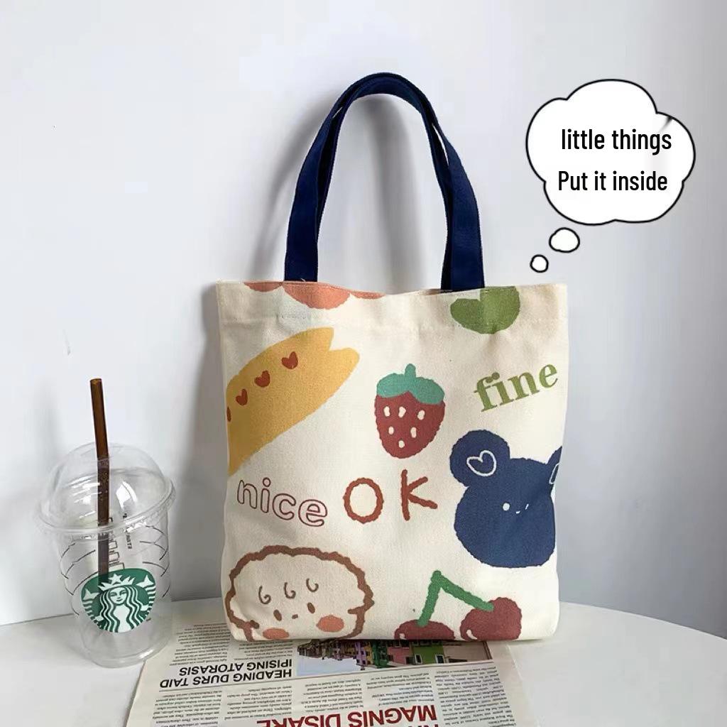 Anime Canvas Tote Bag - Fresh Casual Japanese Bento Style