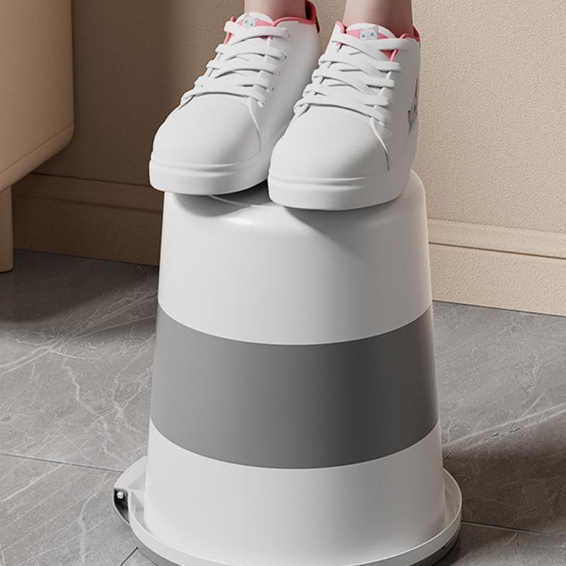 Bathroom Trash Can,Bathroom Garbage Can,Plastic Trash Bin Round Waste Basket for Bathroom,Bedroom,Office,Kitchen,Room