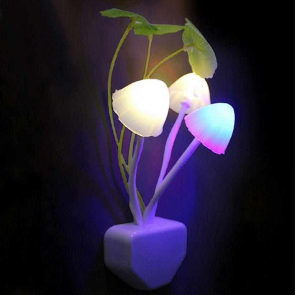 New Dream Romantic Home Decoration Bed LED Lamp Colorful Mushroom Light Sensor Control