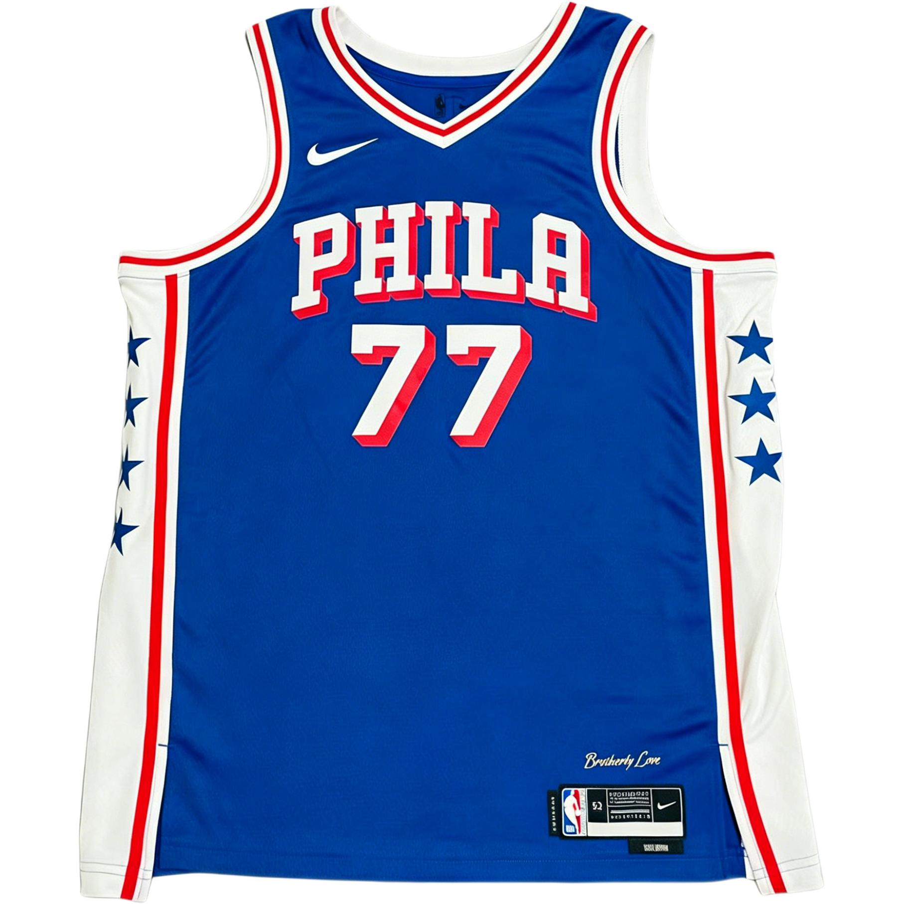 Nike NBA Philadelphia 76ers V.J. Ejiukum 77 V-Neck Pullover Comfortable Basketball Jersey Unisex jersey DX8620-496 L