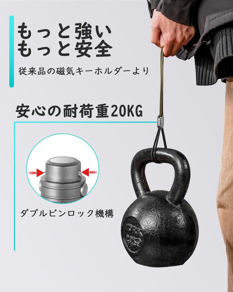 TISUR Magnetyczny Brelok z Podwójnym Zamkiem 20kg Waga Oddzielne Szybkie Przyciski Obrotowe Samochodu, Funkcja, Pojemność, Typ, Zwalnianie, Brelok,