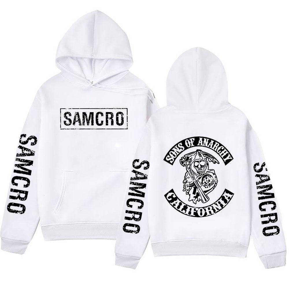Sons of Anarchy SAMCRO Grafik Hoodie Harajuku Langarm Streetwear Herren Damen Mode Rock Punk Übergroße Hoodies Sweatshirt