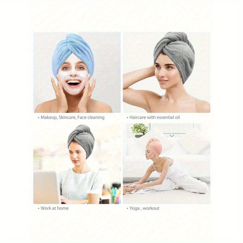 1pcs Microfiber Hair Towel Wrap For Women Anti Frizz, Super Absorbent Quick Dry Hair Turban For Drying Curly Long Thick Hair,Wet Hair Towel Wrap
