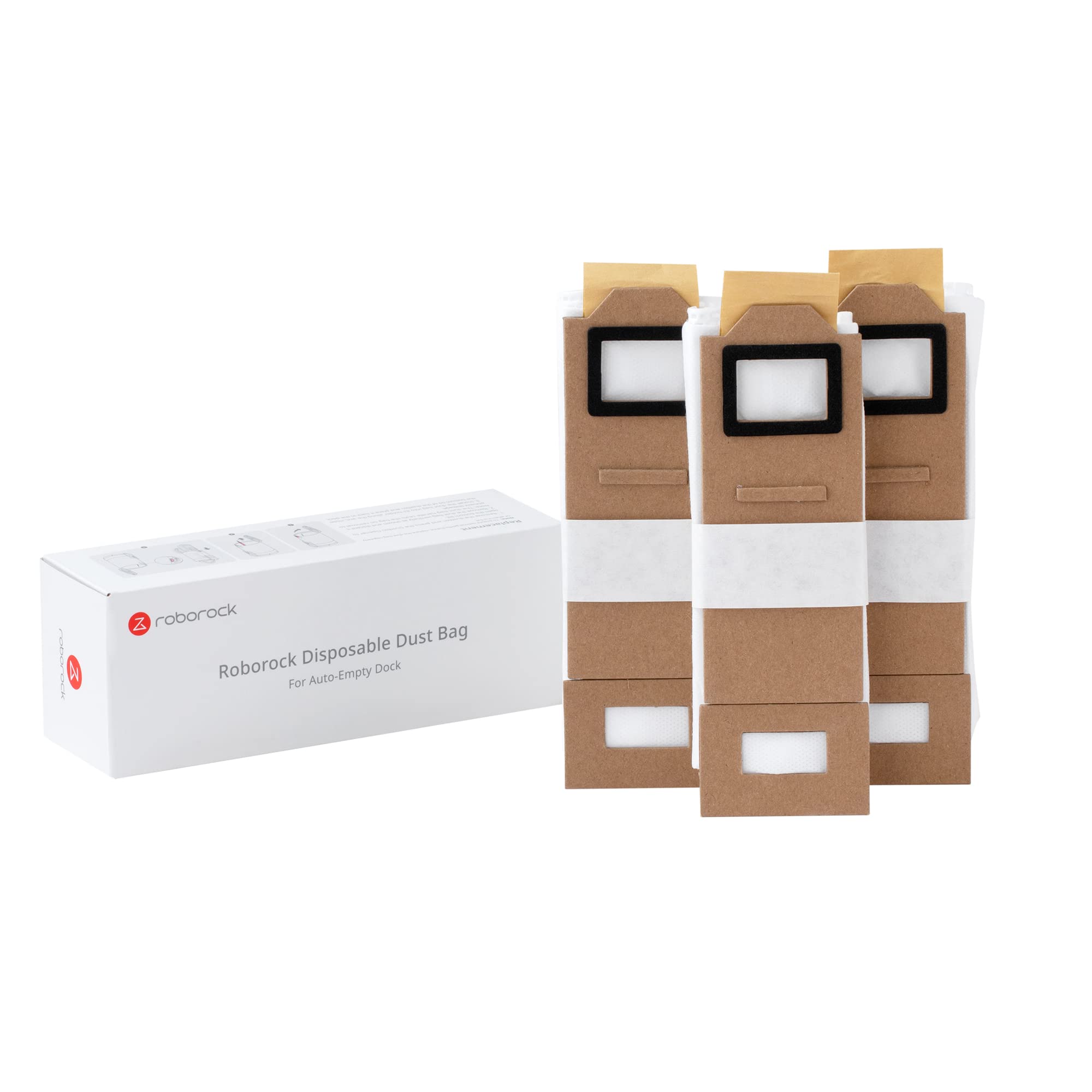 

Genuine Roborock Smart Automatic Dust Collection Dock Replacement Paper Packs (SDCD01RR, 3-Pack) for S7 MaxV Plus/S7+ (English Packaging)
