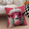 Cute Colorful Art Animal Bubble Fashion Tiger Cushion Cover Throw Pillow Cover Hidden Button Durable Polyester Chair Cushion