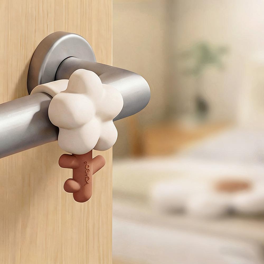 

Silicone Door Handle Anti-collision Pad Flower Shape Punch-free Door Stopper Anti-Shock Silent Door Handle Impact Ring