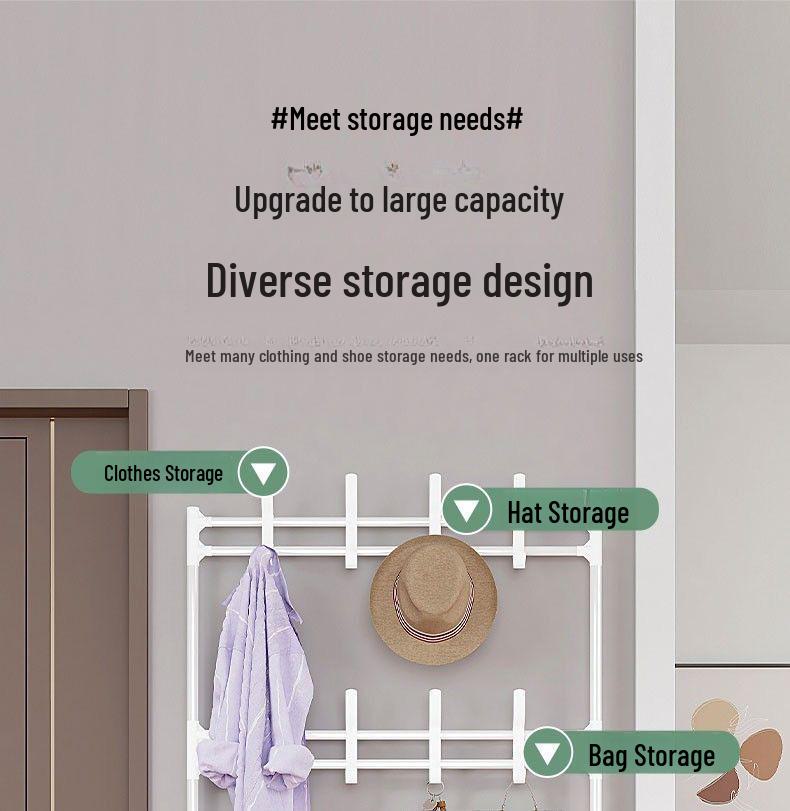Platzsparender mehrstöckiger Schuh- und Hutständer für die Aufbewahrung im Haushalt und Schlafzimmer