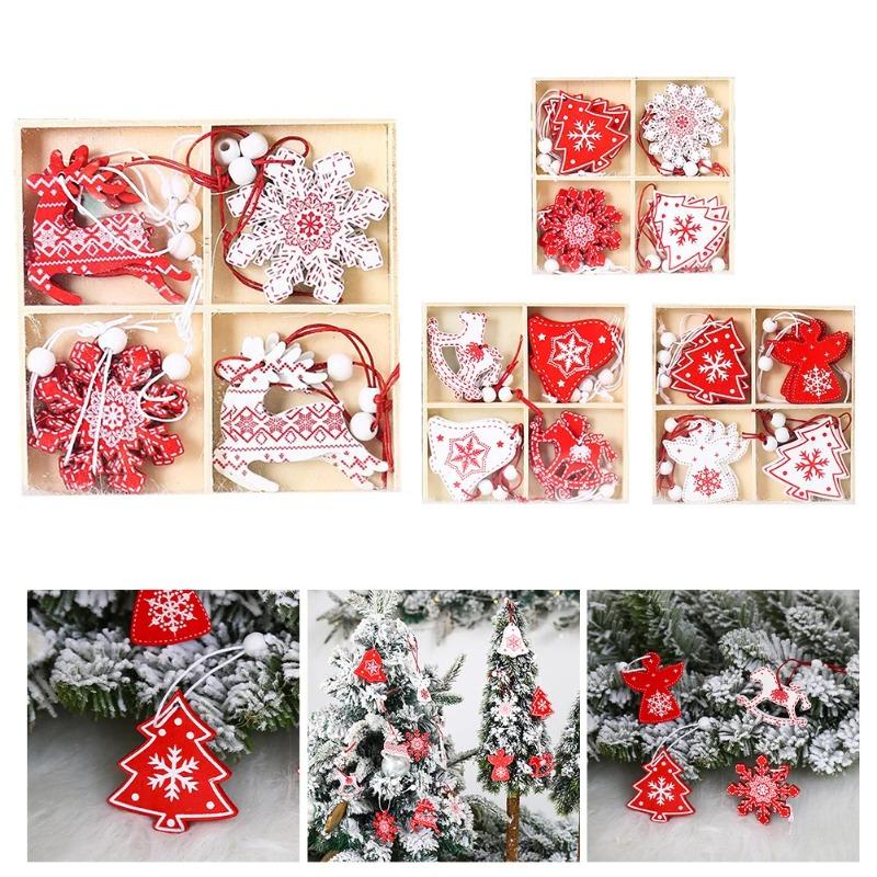 Charming Rustic Appeal Christmas Ornaments Christmas Pendants Bell Snowflakes Elk Ornaments Christmas Tree Pendants For Christmas Tree