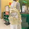 Backpack, Cream Star Drawstring Backpack, Large Capacity Kawaii Cute Double Shoulder Bag