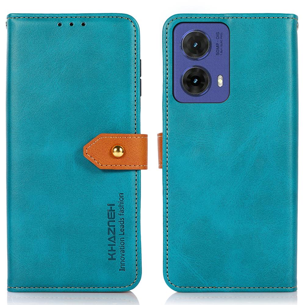 

KHAZNEH Для Motorola Moto G85 5G/S50 Neo 5G Чехол-кошелек с подставкой из ПУ кожи с откидной крышкой Blue