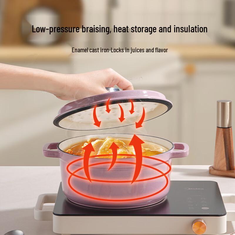 Sanjiaolong Cast Iron Enamel Universal Pot