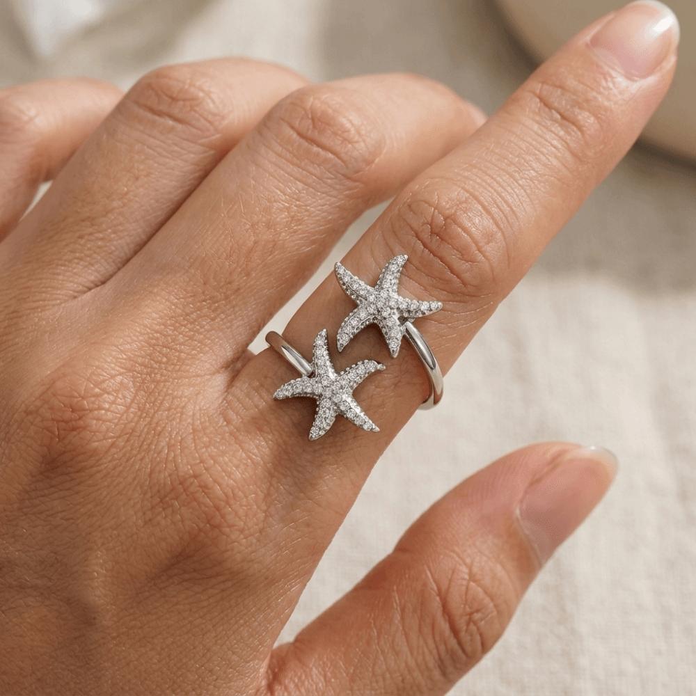 Exquisite Cubic Zirconia Ring Jewelry Ocean Style Ring  Hipster