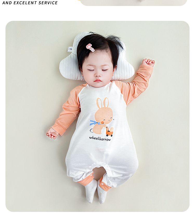 Modal Sommer Baby Langarm Strampler Schlafanzug für Neugeborene