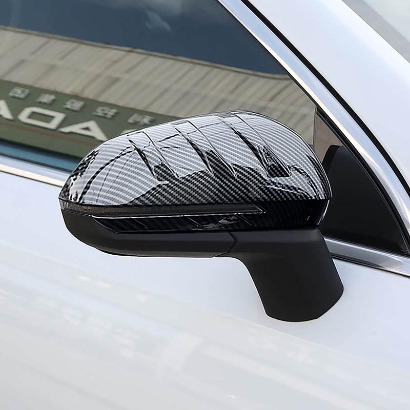 Car Styling Rearview Mirror Decoration Cover Trim For BYD Qin PLUS Carbon Fiber Color Exterior Accessories