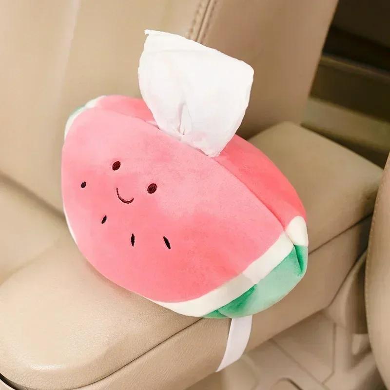 1 Pcs Plush Cute Cartoon Fruit Pineapple Avocado Tissue Box Paper Tissue Holder Napkin Case Pouch Gifts