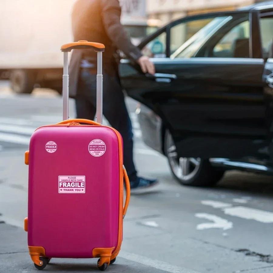 100 Pcs Fragile Stickers for Shipping - No Fold, No Fall Off - Waterproof Packaging Labels for Mailing & Boxes