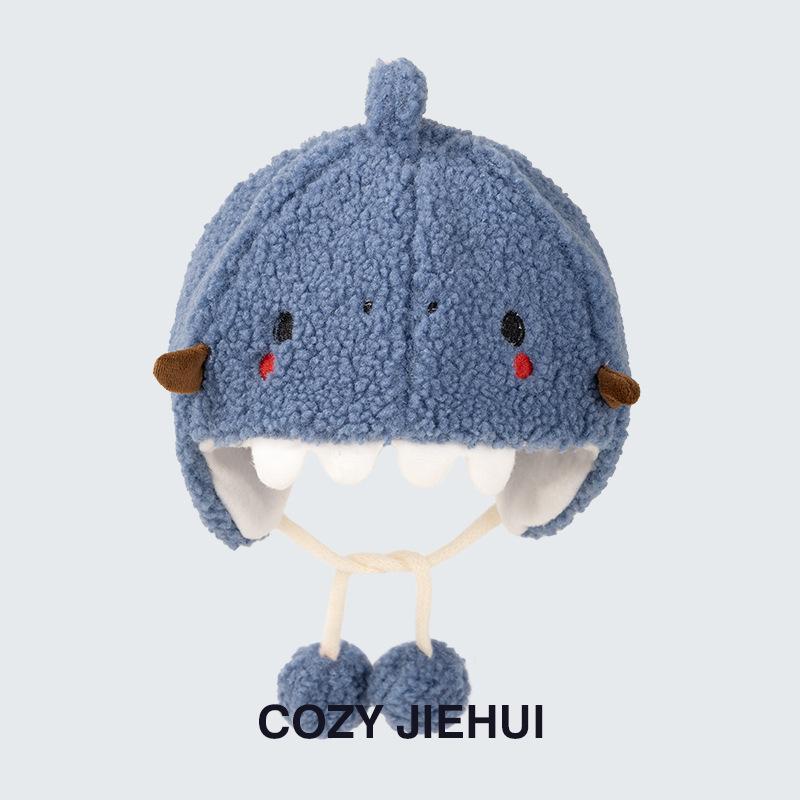 Infant hat winter new cute super cute cartoon plush pullover hat boys and girls baby warm ear hat tide