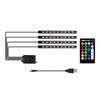 Universal LED Interior Car Light Strip Remote Control 36 Beads Decorative Car Floor Light Strip Cigarette