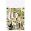 Women's Outdoor High Tube Rain Boots Waterproof Non Slip Drawstring Rain Shoes Adult Wear Resistant Rubber Shoes