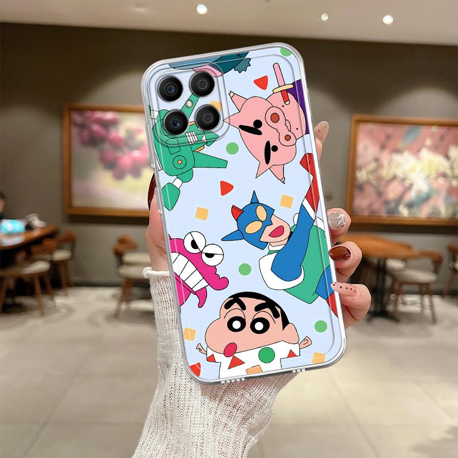 

Cute Crayons Shinchan Soft Phone Cover Case for Honor X7b X9a 90 Lite X8 X8b X8a X9b Honor X8 5G