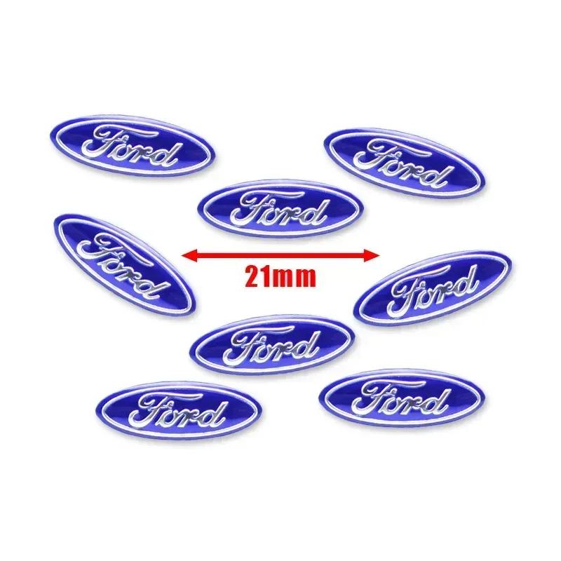 

New 2026 Car Sticker New 2025 Hot 21MM Ford Logo Car Remote Key Exquisite Emblem Sticker For Ford F150 Focus Ranger Fiesta Trans 5pcs