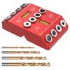 30 45 90 Degree Drilling Locator Bubble Level Angled/Straight Holes Drill Bit Guide Tool V/N Shape Slot Red Angle Drill Guide