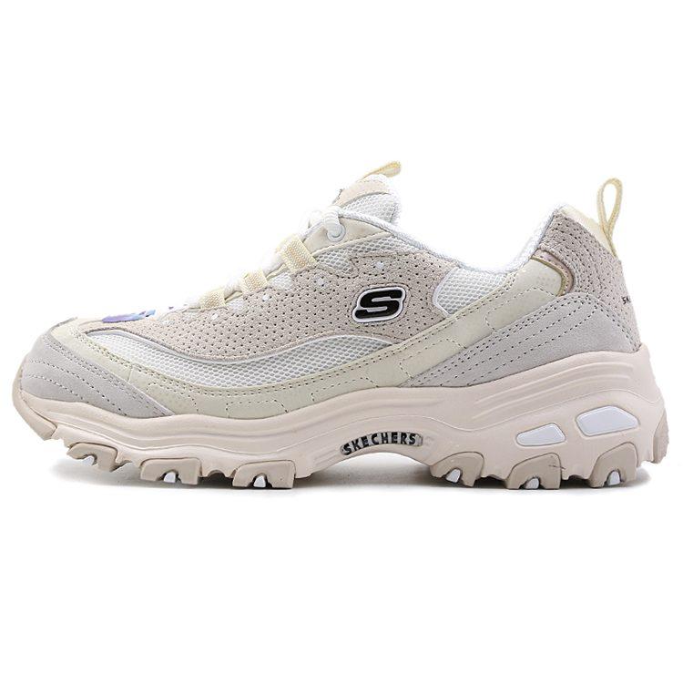 Skechers D'Lites 1.0 Mesh Cushioning Breathable Cushioning Breathable Low top Casual Shoes Women's White 13147-OFWT