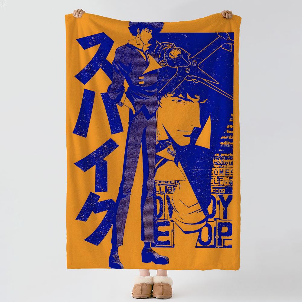 anime C-Cowboy Bebop-p Throw Thick Comfort Flannel Quilt, Multi-scene Use Indoor Outdoor Daily Nap
