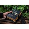 Sun Moon leather journal for Men Women 200 Pages of Antique Handmade Deckle Edge Vintage Paper traveling sketchbook