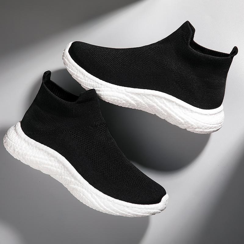 Fashion Spring Casual Men's Sneakers Thick Soled Lightweight Lazy Socks Tenis Masculino Shoes Breathable Couple Plus Size Casual Shoes