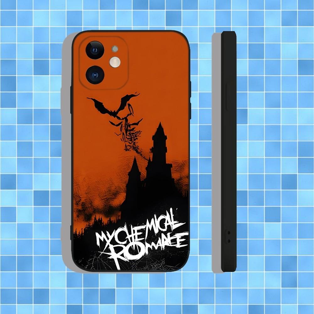 My C-Chemical Romance MCR Phone Case For iPhone 16,15,14,13,12,11,Pro,Max,Plus,X,XS,XR,SE,8,7,Mini,Soft Silicone Black Case