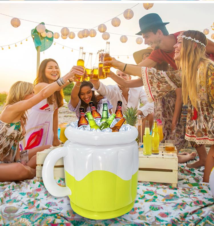 Portable Inflatable Ice Bucket for Outdoor Water Play, Beach, Camping & Beer Cups