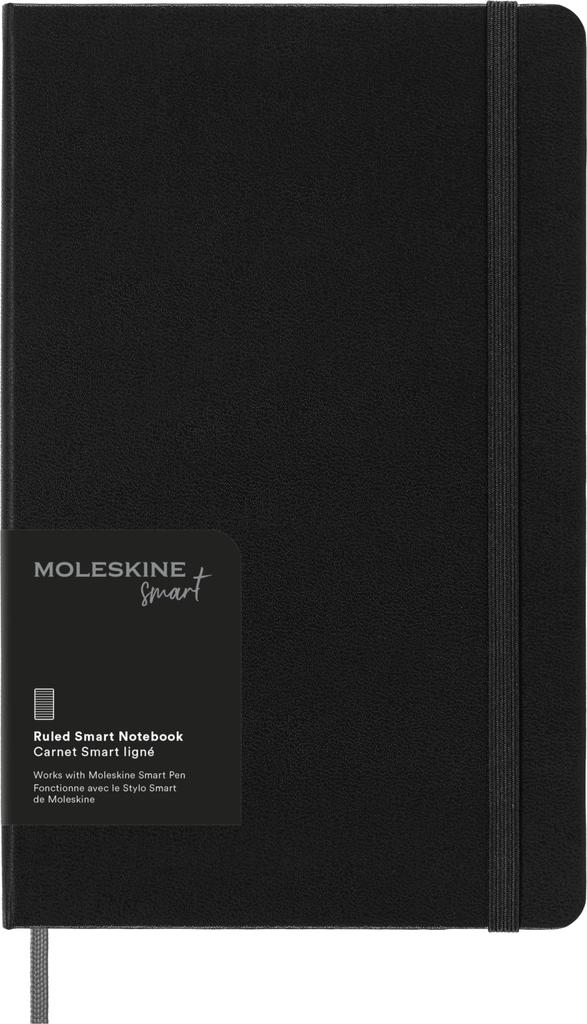 Moleskine Smart Fester Schwarz Notizbuecher, Large/A5, Liniert, Einband,