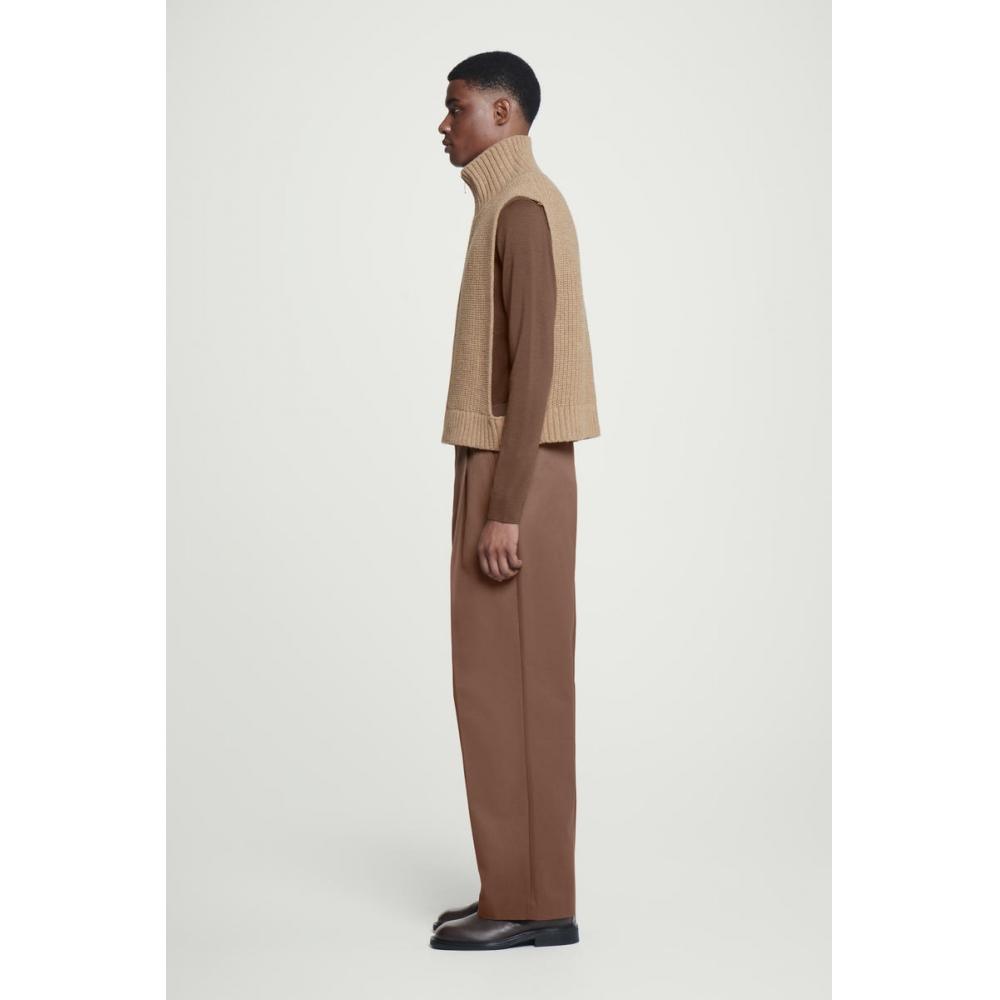 Cos Japan Open Side Zip Up Wool Vest