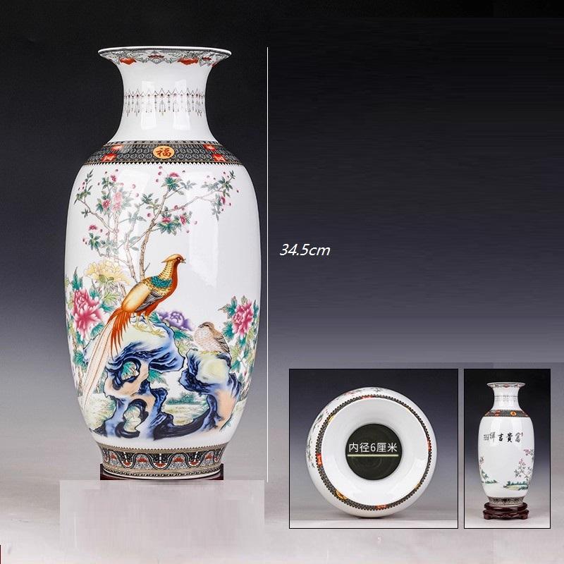 

34.5cm/Jingdezhen ceramic vase decoration for home living room and dining room decoration